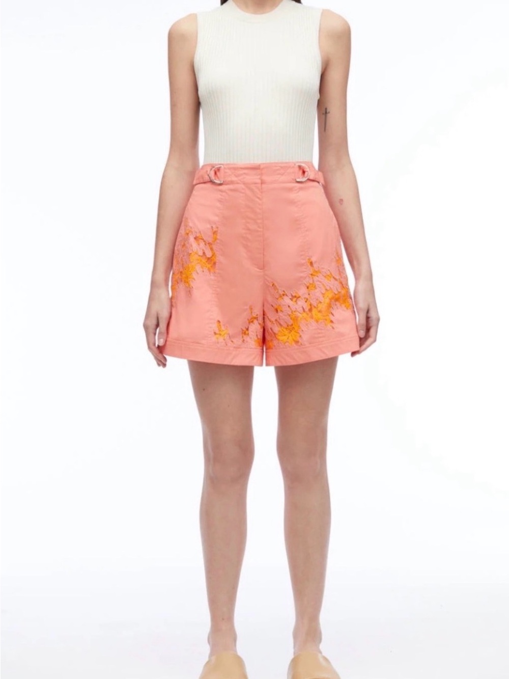 3.1 Phillip Lim Coral squiggle lace shorts size 6